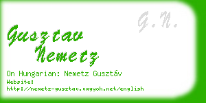 gusztav nemetz business card